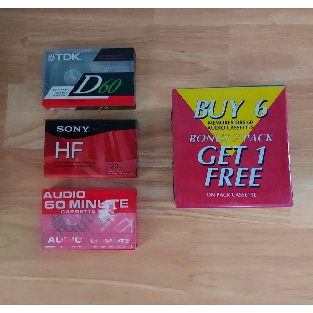 Lot Of 10 Audio Cassette Tapes Memorex Sony TDK - Sealed - NEW